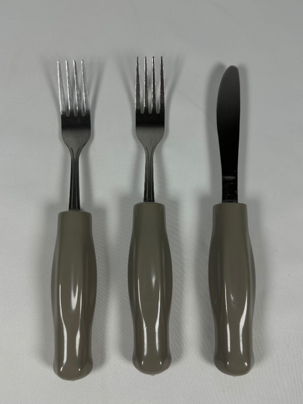 Kinsman Enterprises Adult Adaptive Weighted Utensils 8 Ounce per Utensil Gray
